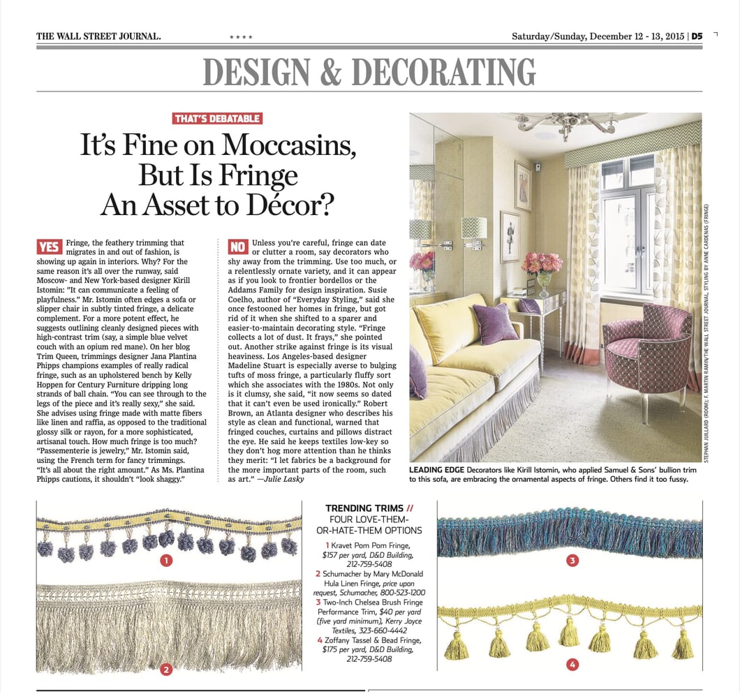 Fringe: A Decorator’s Friend or Enemy?